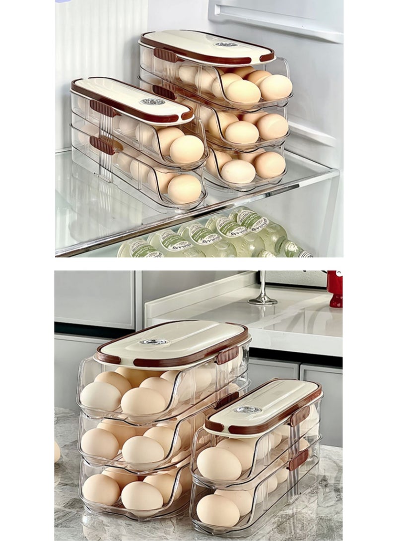Double Row - Double Layer, Egg Storage Box Storage Container, Suitable For Refrigerator Door, Save Space - Image 3